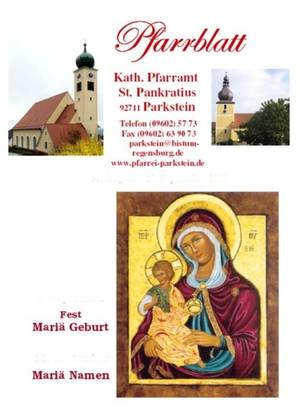 Beispiel einer Titelseite des Pfarrblattes Parkstein/Kirchendemenreuth